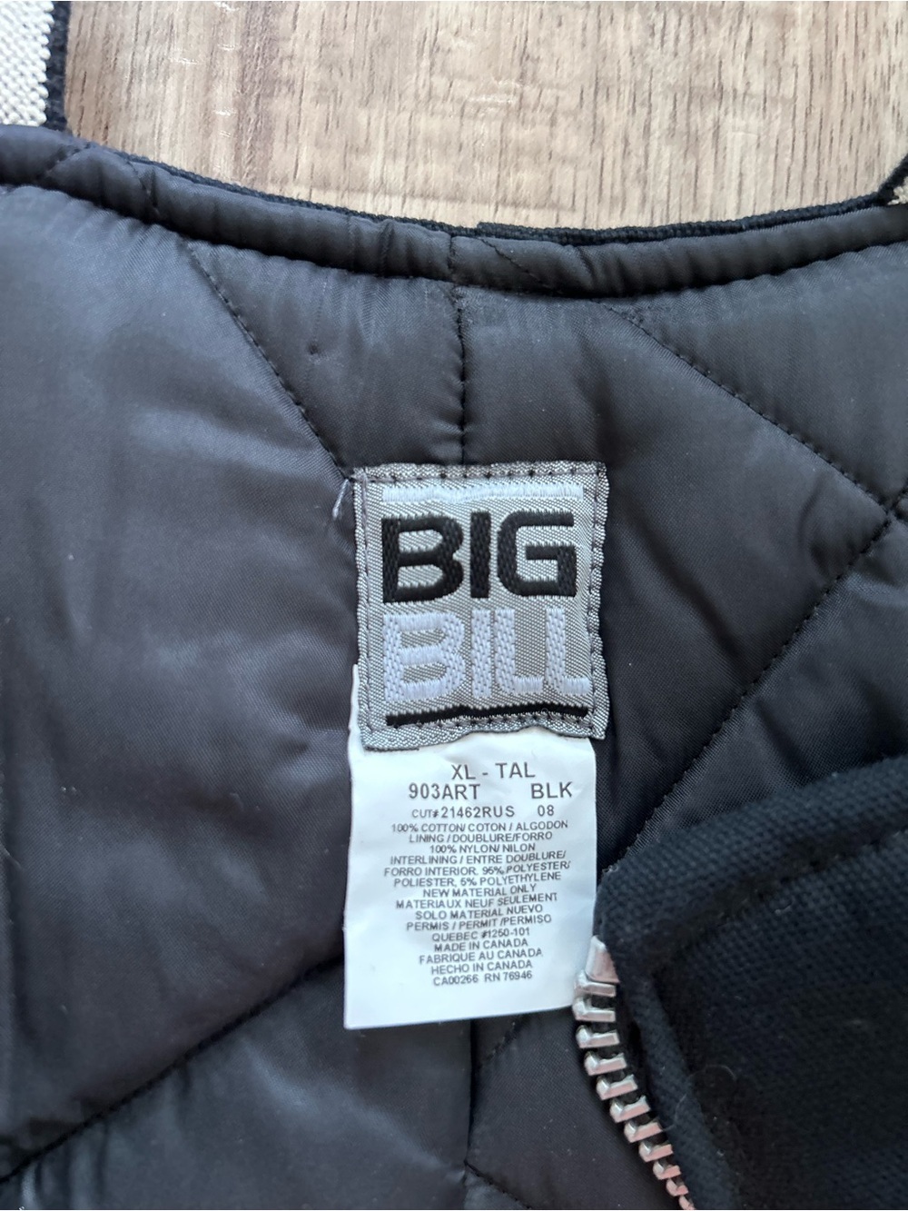 Big Bill XL tall Black Insulated Bib Overalls High-Vis reflective heavyweight - Picture 9 of 11